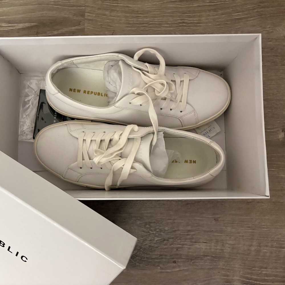 New Republic - Kurt White Leather Sneakers